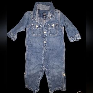 GAP Baby Blue Denim Vintage Jumpsuit